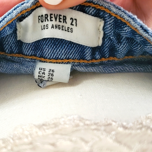 High Waist Distressed Denim Shorts - Picture 6 of 7